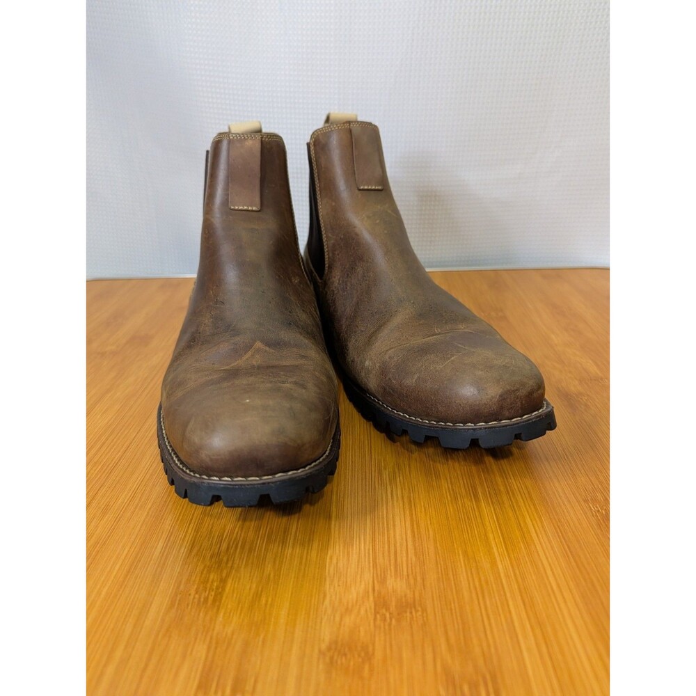 Sandro Moscoloni Men's Boots Size 12 EU 46 Brown Pull-on Chelsea Leather (Z12)